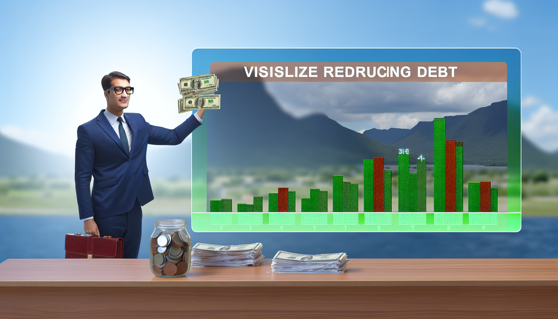 Visualisierung der Schuldenreduzierung